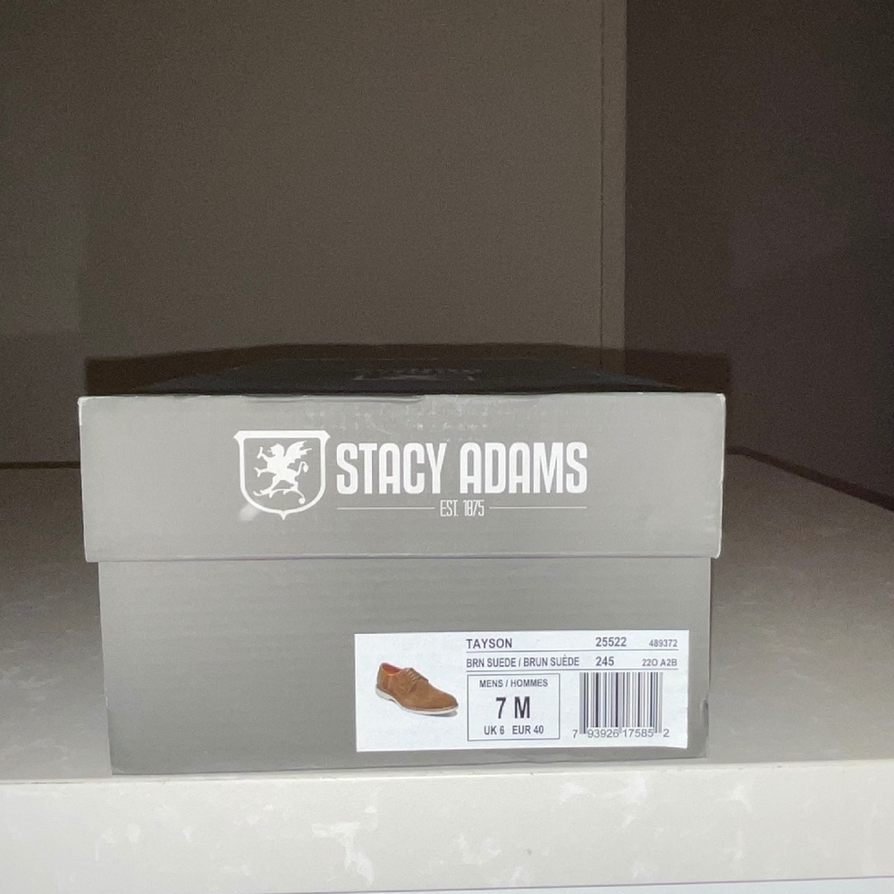 NWT Stacy Adams Tayson Olive/Brown Suede Oxford Dress-Casual Shoes, Men's 7 M